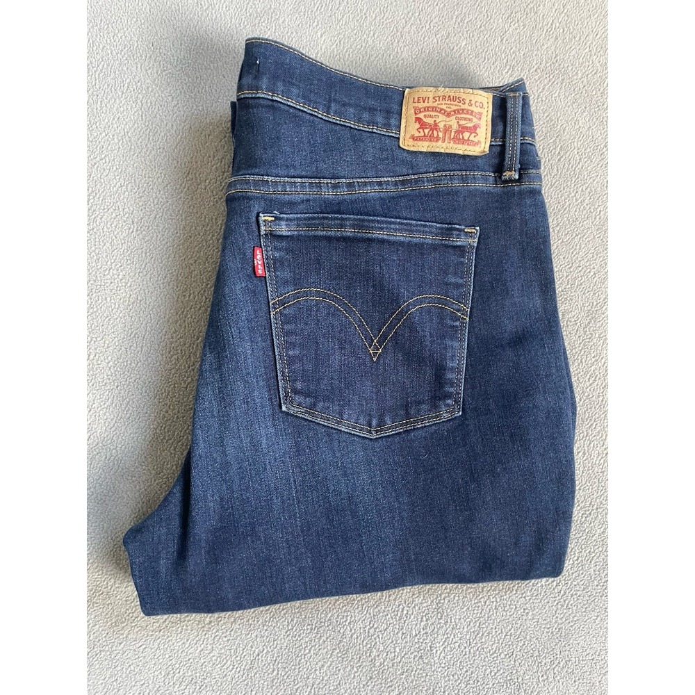 Levi's 505 Jeans Women's Size 14M Blue Mid-Rise Straight 32x32 Cotton Blend
